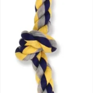 Mammoth Pet Products Cotton blend Color 3 Knot Rope Tug Dog Toy Assorted, 36 in, X-Large