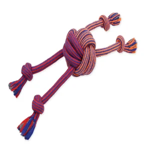 Mammoth Pet Products EXTRA Flossy Chew Monkey Fist Dog Toy Red/Blue/Orange Large, 18 in