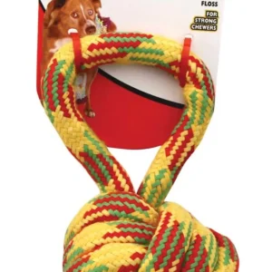 Mammoth Pet Products EXTRA Monkey Fist With Handle Dog Toy Multi-Color, 3.5 in, Medium