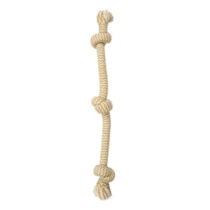 Mammoth Pet Products Flossy Chews EXTRA Peanut Butter Scented Dog Toy 3 Knot Tug, Large, 25 in