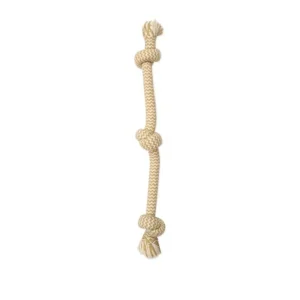 Mammoth Pet Products Flossy Chews EXTRA Peanut Butter Scented Dog Toy 3 Knot Tug, Medium, 20 in