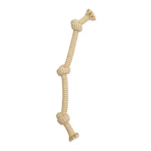 Mammoth Pet Products Flossy Chews EXTRA Peanut Butter Scented Dog Toy 3 Knot Tug, Small, 15 in