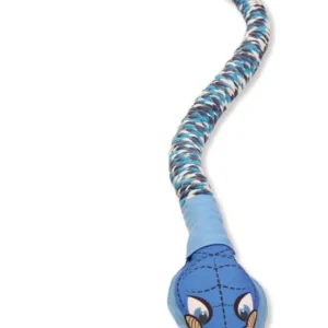 Mammoth Pet Products SnakeBiter Dog Toy With Squeaky Head Assorted, 28 in, Small