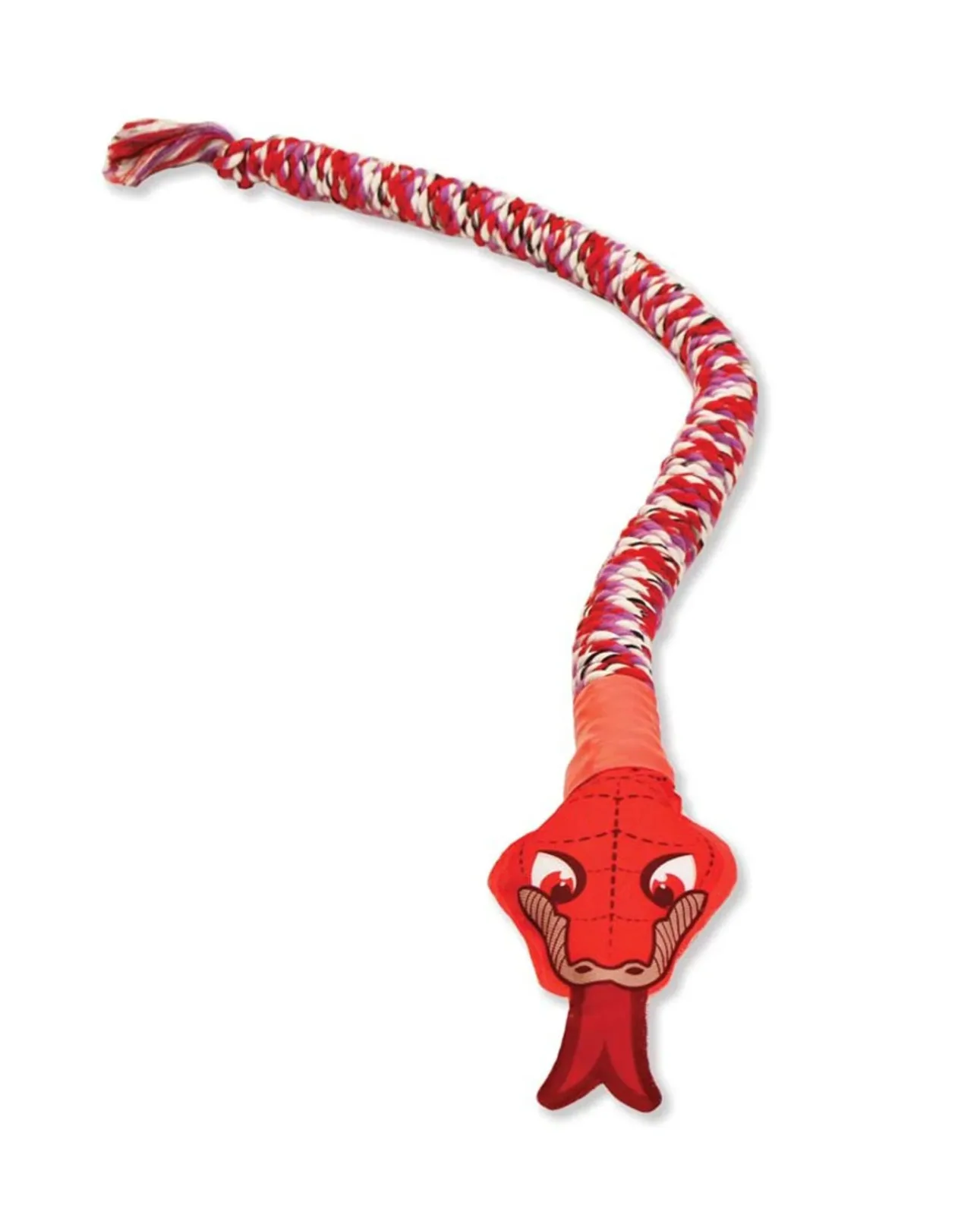Mammoth Pet Products SnakeBiter Dog Toy With Squeaky Head Assorted, 36 in, Large