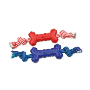 Mammoth Pet Products TireBiter Advanced Color Bone with Extra Rope Dog Toy Large, 7.25 in