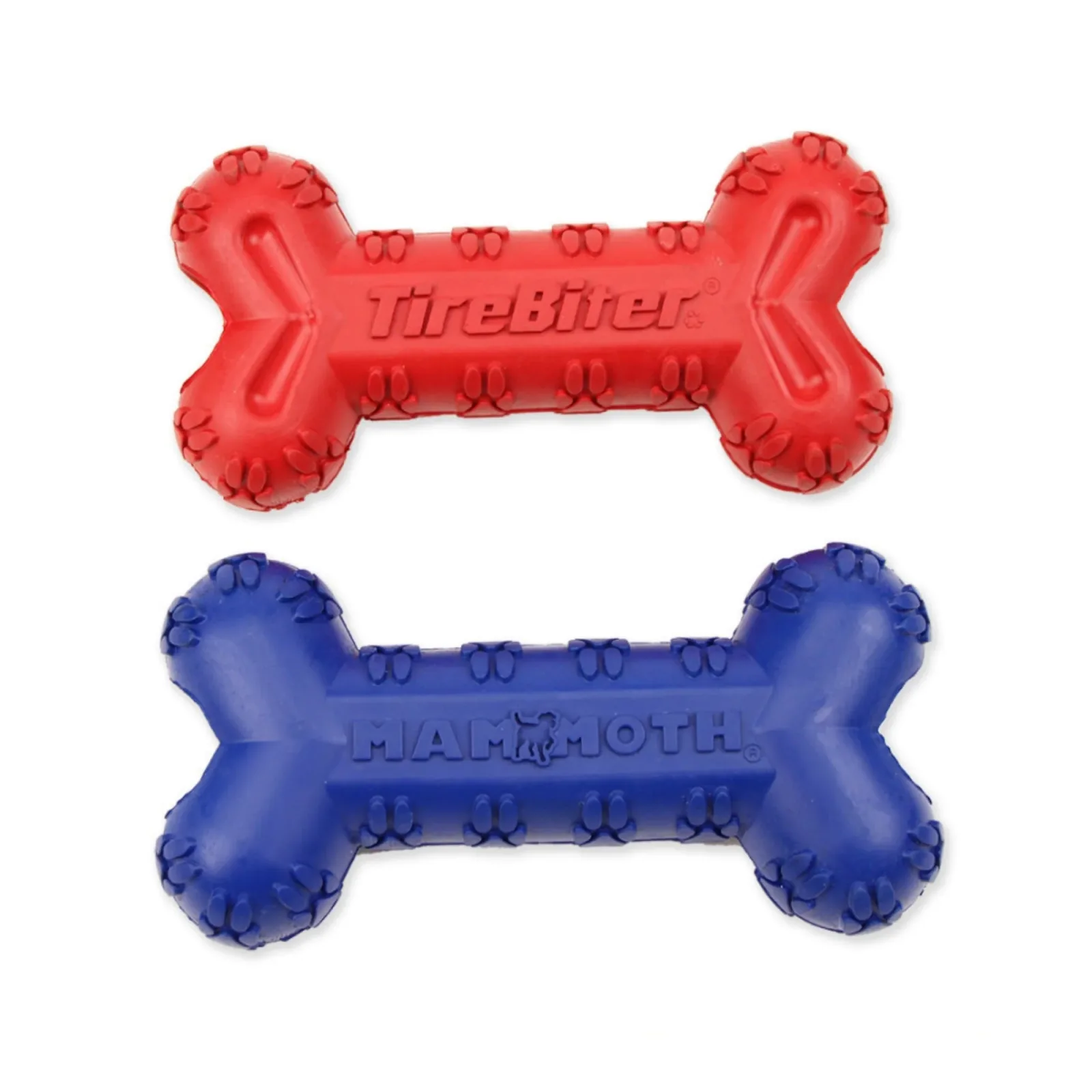 Mammoth Pet Products TireBiter Advanced Color Bone with Treat Station Dog Toy Large, 7.25 in