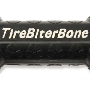 Mammoth Pet Products TireBiter Bone with Treat Station Dog Toy, Black Large, 7.25 in