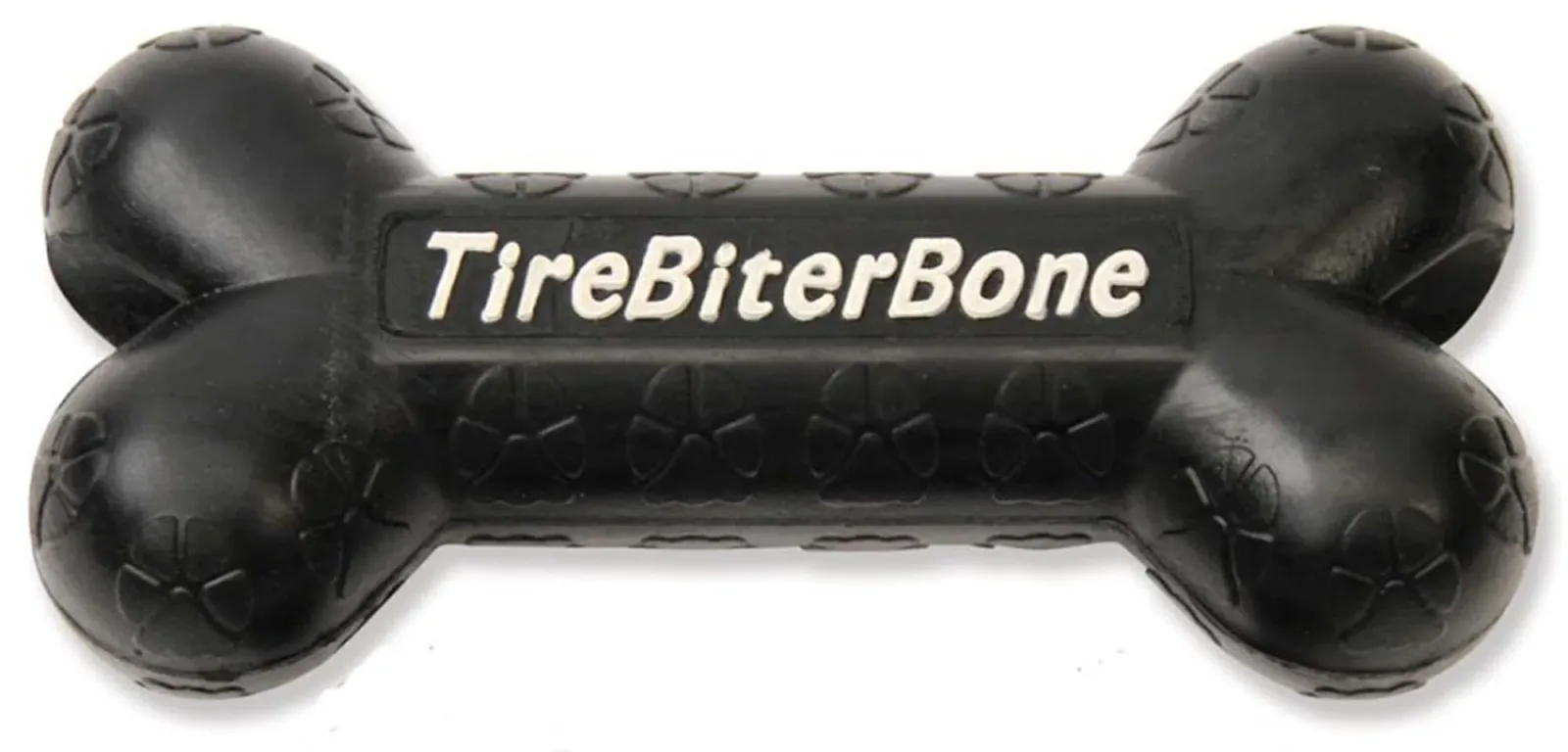 Mammoth Pet Products TireBiter Bone with Treat Station Dog Toy, Black Large, 7.25 in