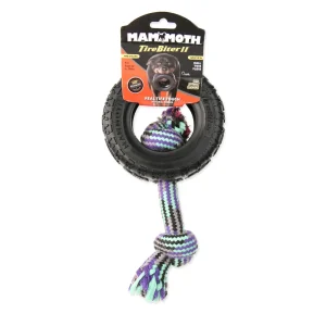 Mammoth Pet Products TireBiter II with Rope Dog Toy Multi-Color, 5 in, Medium
