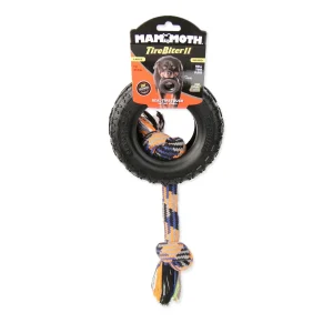 Mammoth Pet Products TireBiter II with Rope Dog Toy Multi-Color, 6 in, Large