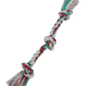 Mammoth Pet Sm 15-in Cotton-Poly Color 3 Knot Rope Tug Dog Toy