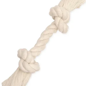 Mammoth Pet Small 9-in 100% Cotton White Rope Bone Dog Toy