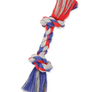 Mammoth Pet Small 9-in Cotton-Poly Color Rope Bone Dog Toy