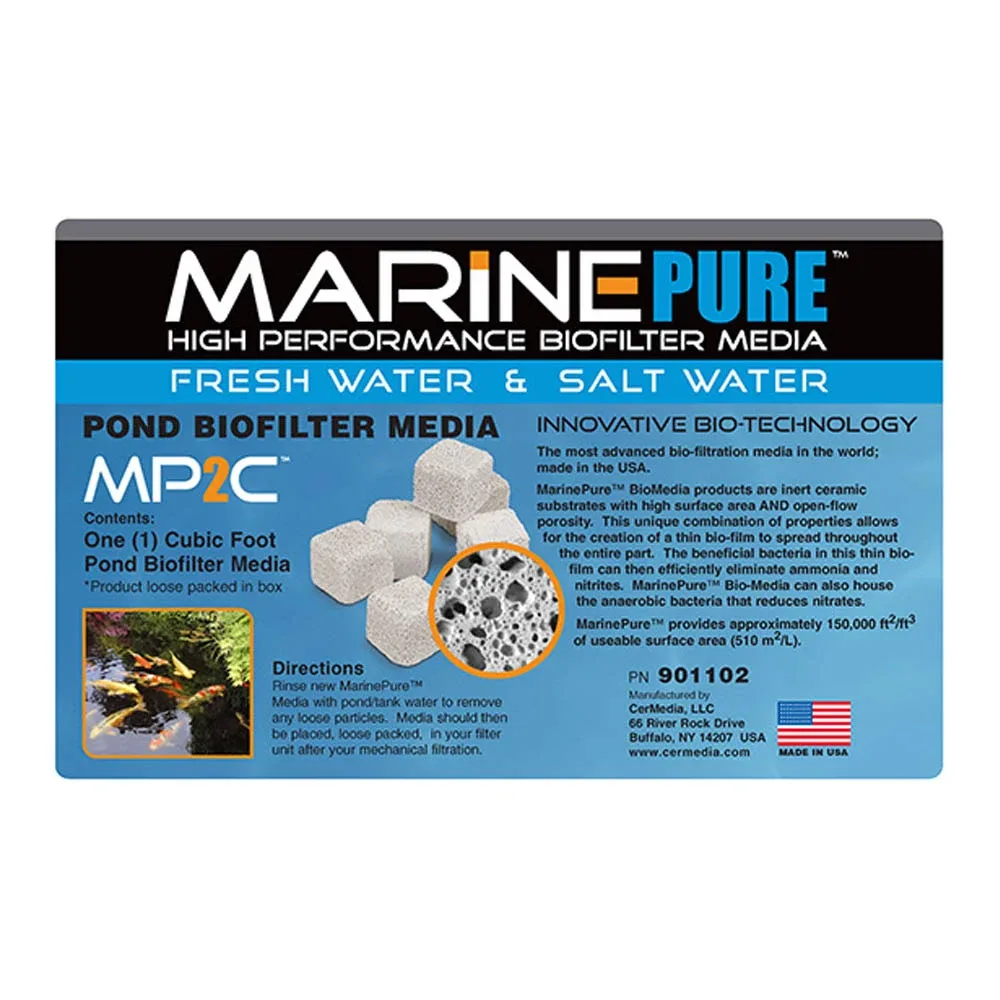 MarinePure High Performance Biofilter Media MP2C (2 Cubic Foot) - Cermedia