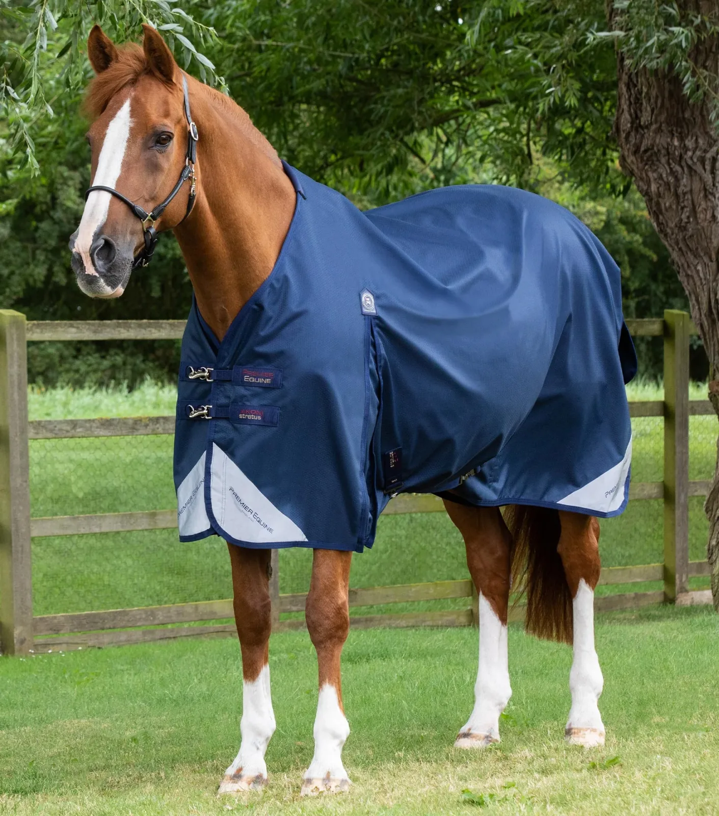 MARKED (OLD BRANDING) - Akoni 0g Original Turnout Rug Navy