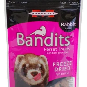 Marshall Pet Products Bandits Freeze-Dried Ferret Treat Rabbit 0.75 Oz