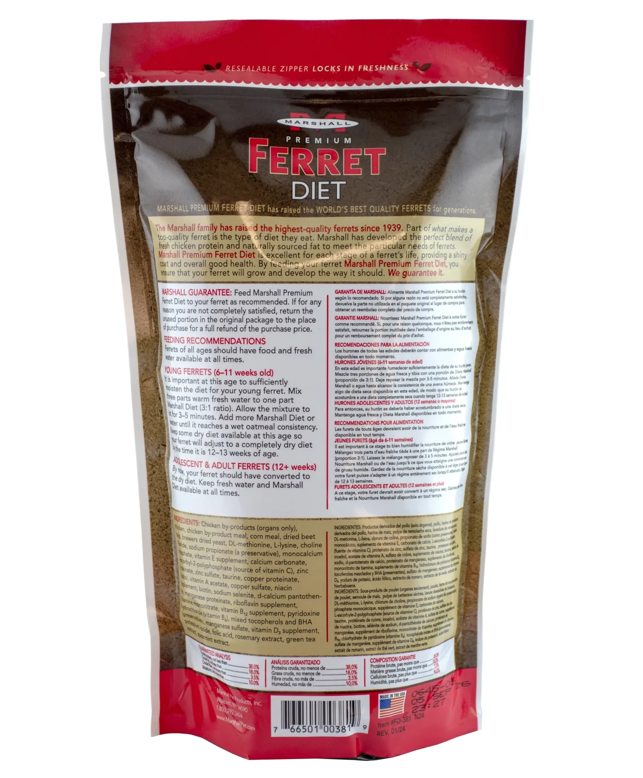 Marshall Premium Ferret Diet, 22 oz bag Dry - Image 2