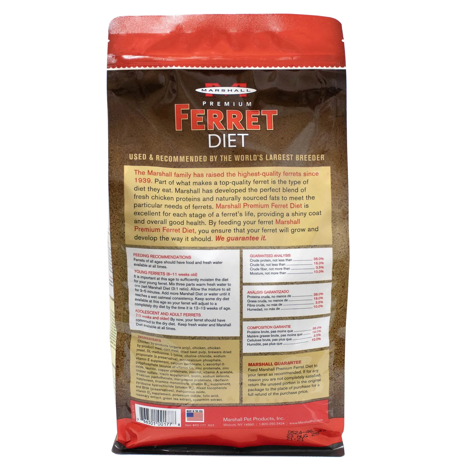 Marshall Premium Ferret Diet, 4 lb bag Dry - Image 2