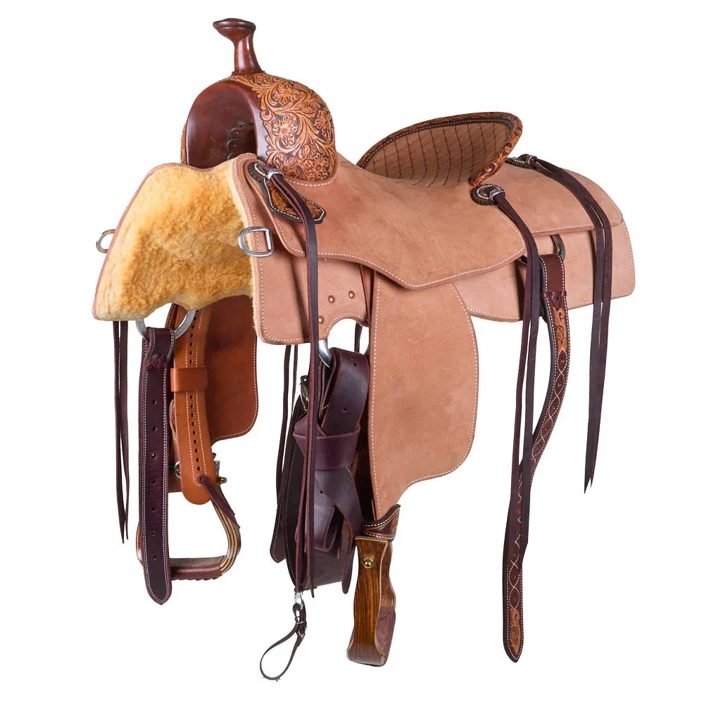 Martin Saddlery 16in 1/8 Breed Alpine Floral Tooled Performance Saddle