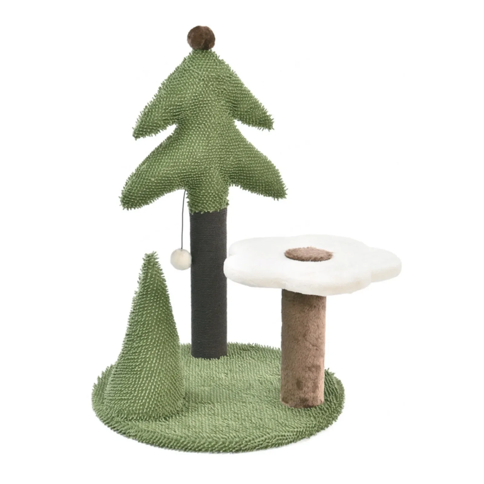 Max & Marlow Forest Pine and Flower Scratching Post 26 in