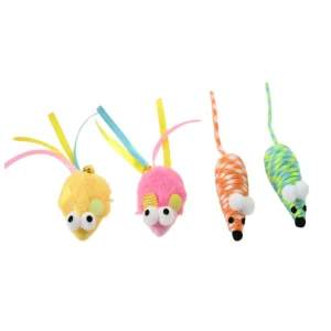 Max & Marlow Mouse with Ribbon Assorted Cat Value Toys Display 24 ct