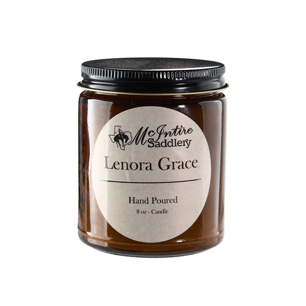 Mcintire Saddlery Lenora Grace 8oz Candle - Image 2