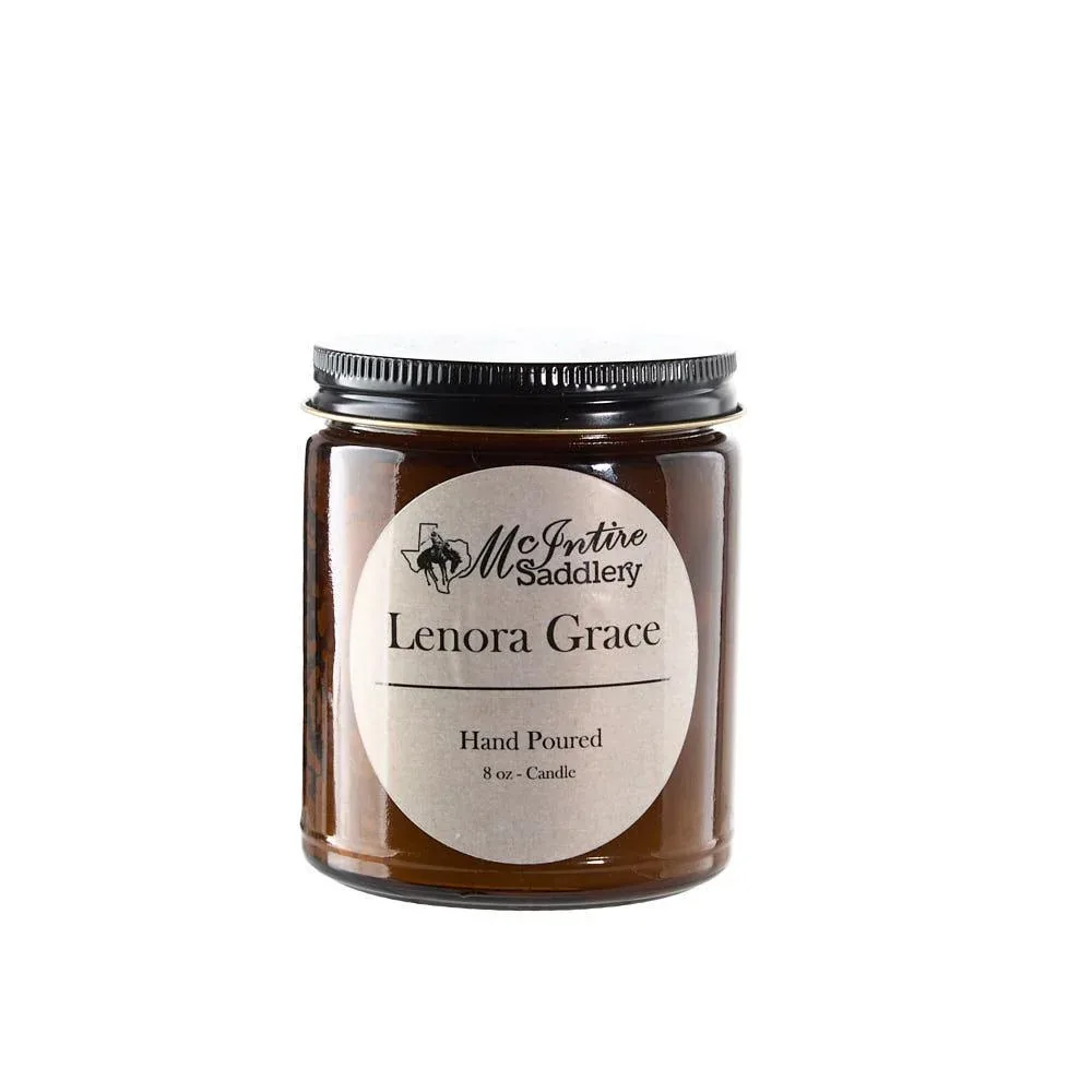 Mcintire Saddlery Lenora Grace 8oz Candle