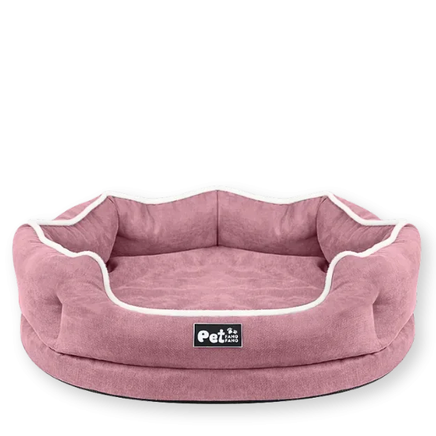 Memory Foam Velvet Pet Bed – Soft, Orthopedic, Washable