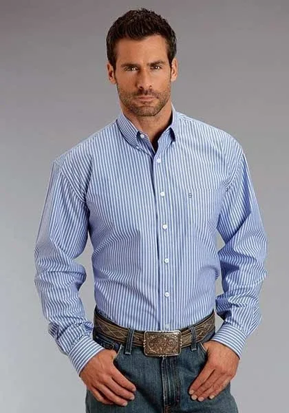 Mens Candy Stripe LS Snap Shirt - Image 2