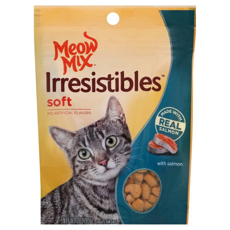 Meow Mix Irresistibles Soft Cat Treats Salmon 3 oz