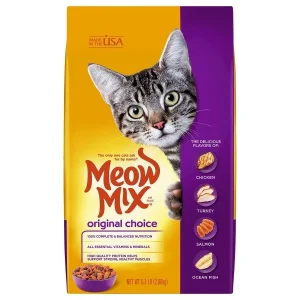 Meow Mix Original Choice Dry Cat Food - Chicken, Turkey, Salmon & Ocean Fish, 6.3 lb