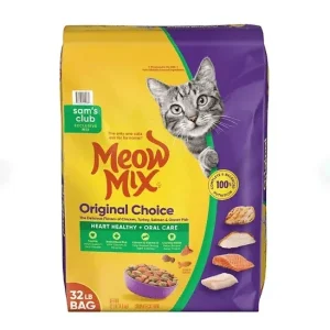 Meow Mix Original Choice Dry Cat Food, Heart Health & Oral Care Formula (32 lbs.)