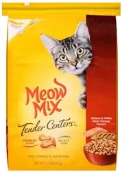 Meow-Mix Tender Centers Dry Cat Food Salmon & Chicken 13.5 lb