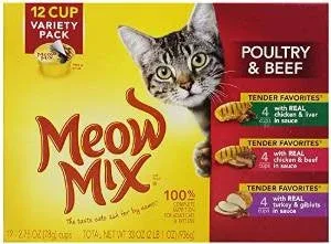Meow Mix Tender Favorites Beef/Poultry Variety Pack 2-24/2.75 oz. {L-1}799557 - Image 2