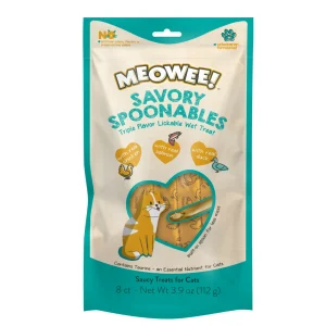 Meowee! Savory Spoonables Cat Treats Salmon, Chicken, & Duck 3.9 oz