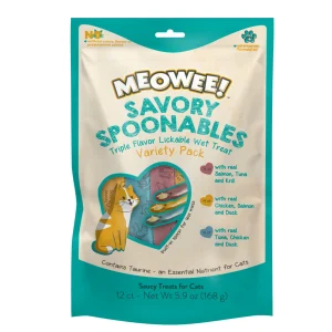 Meowee! Savory Spoonables Cat Treats Variety Pack 5.9 oz
