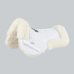 Merino Wool Saddle Pad - Half Pad White/Natural Wool