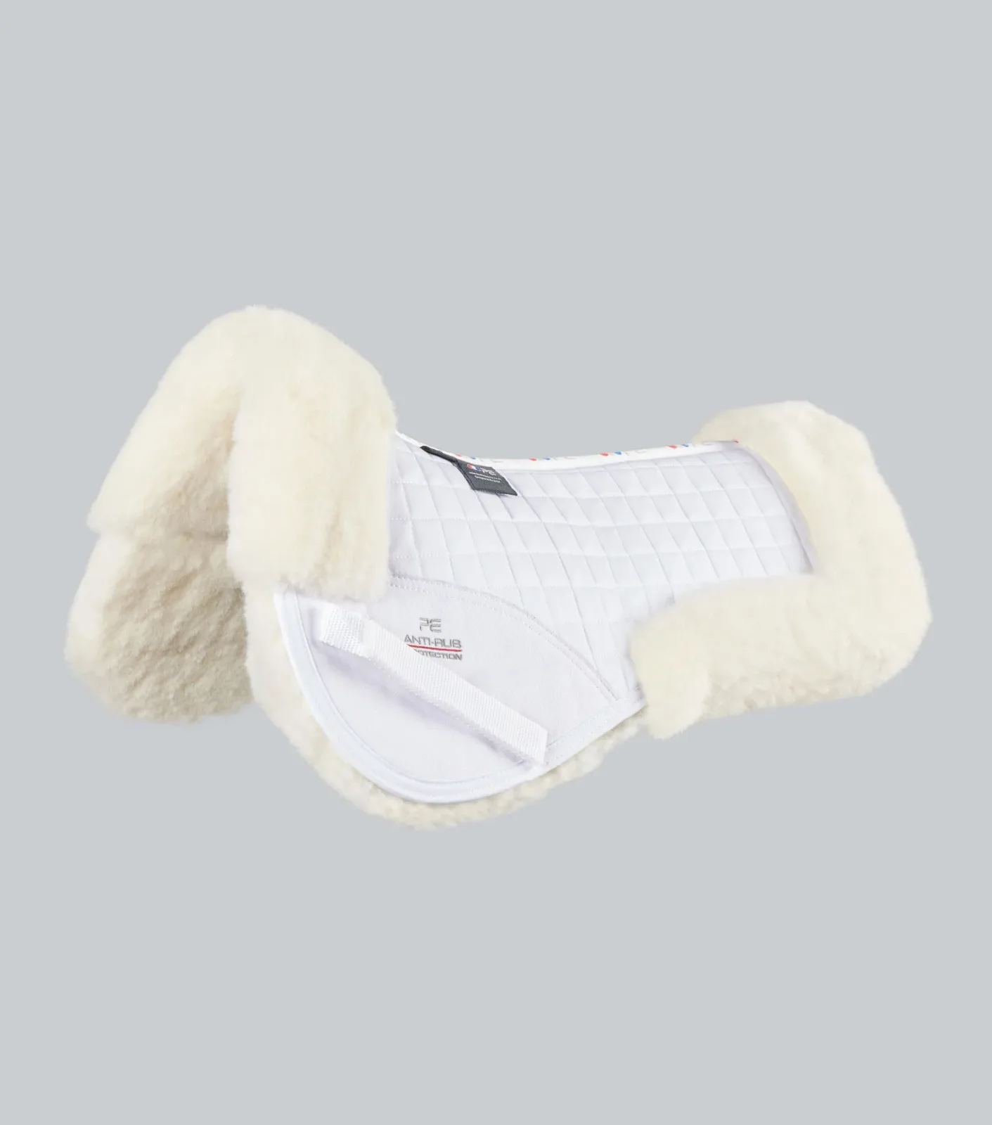 Merino Wool Saddle Pad - Half Pad White/Natural Wool
