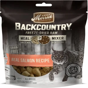 Merrick Backcountry Freeze-Dried Raw Meal Mixer Real Salmon Recipe Cat Food, 4 oz