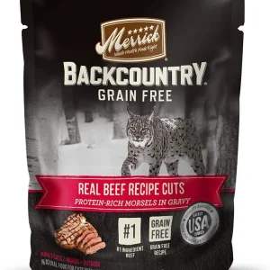 Merrick Backcountry Grain-Free Real Beef Pate Wet Cat Food, 3 oz, 24 ct