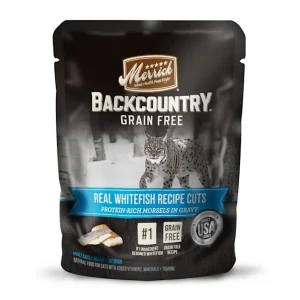 Merrick Backcountry Grain-Free Real Whitefish Morsels in Gravy Wet Cat Food, 3 oz, 24 ct
