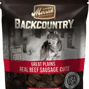 Merrick Backcountry Great Plains Grain Free Real Beef Sausage Cuts Dog Treats