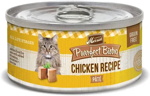 Merrick Cat Purrfect Bistro Chicken Pate, 3 oz each, Case of 24