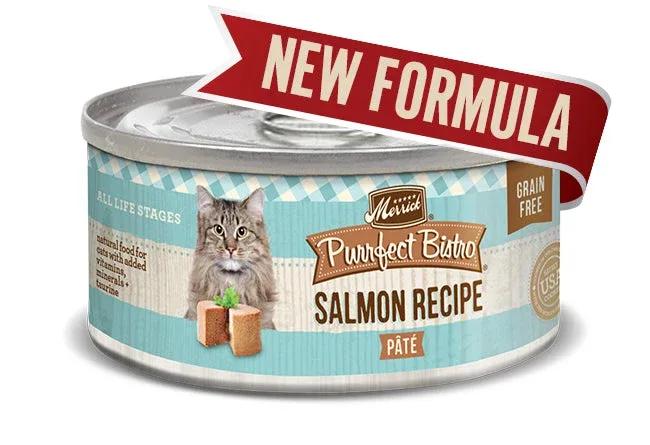 Merrick Cat Purrfect Bistro Salmon Pate, 3 oz each, Case of 24