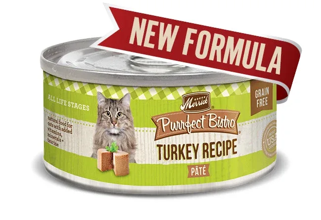 Merrick Cat Purrfect Bistro Turkey Pate, 5.5 oz each, Case of 24