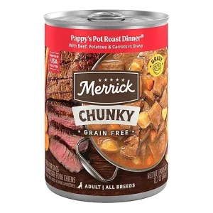 Merrick Chunky Adult Pappy's Pot Roast in Gravy Wet Dog Food, 12.7 oz.