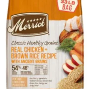 Merrick Classic Canine Chicken + Brown Rice with Healthy Ancient Grains-33lb Bag