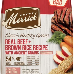 Merrick Classic Healthy Grains Real Beef Dry Dog Recipe 33 lb
