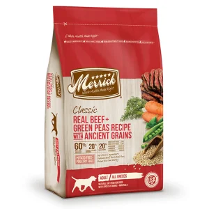 Merrick Classic Real Beef And Green Peas Recipe With Ancient Grains, 4 lb