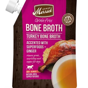 Merrick Dog Bone Broth Grain-Free Turkey, 16 oz each, Case of 10
